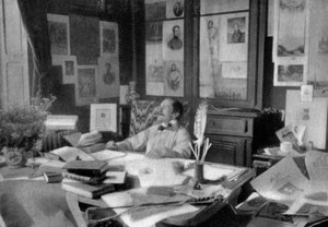 Edmond Rostand, fransk poet och dramatiker, 1908 av Unbekannt
