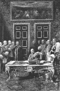 Edward VII utför sin första statsakt...24 januari 1901. av Unbekannt