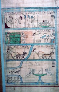 Egyptisk bild av jordbruk i Elysian Fields av Unbekannt