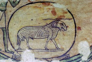 Egyptisk målning av Amon som en bagge av Unbekannt