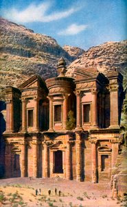 Klostret El Deir, Petra, Jordanien, c1924 av Unbekannt