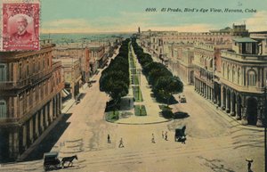 El Prado, Birds Eye View, Havanna, Kuba, 1911 av Unbekannt