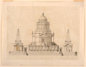 Höjning av ett fantastiskt mausoleum av Unbekannt