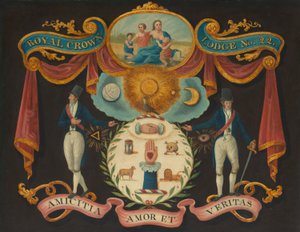 Emblem för Royal Crown Lodge nr 22, 181015. av Unbekannt