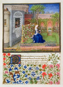Emilia i hennes trädgård, 1468 av Unbekannt