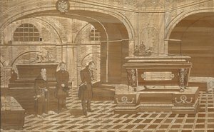 Kejsar Nicholas I vid kistan till kejsar Frans I av Österrike, ca 1835 av Unbekannt