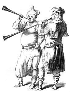 Engelska trumpetare, 1375 1849 av Unbekannt