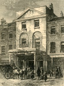 Entré till Astleys Theatre 1820, c1878. av Unbekannt