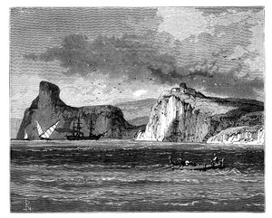 Ingången till Balaclavas hamn, Ukraina, c1888 av Unbekannt