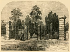 Ingången till Brompton Cemetery, c1876. av Unbekannt