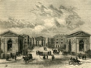 Ingång till Euston Square Station, c1876. av Unbekannt