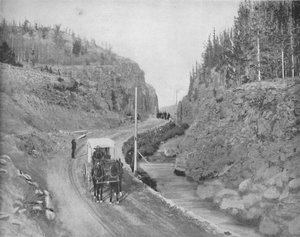 Ingången till Yellowstone Park, c1897. av Unbekannt
