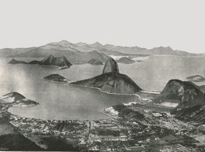 Ingång till bukten från toppen av Corcovado, Rio de Janeiro, Brasilien, 1895. av Unbekannt