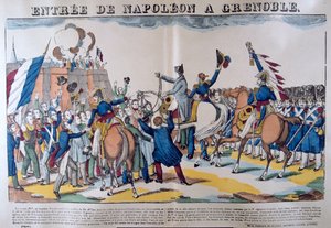 Napoleons entré till Grenoble, mars 1815, 1800-talet av Unbekannt