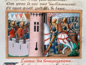 Bourguignons inresa till Paris, maj 1418, 1484 av Unbekannt