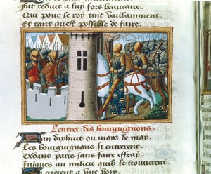 Burgundernas intåg i Paris, 14 maj 1418, c1484 av Unbekannt