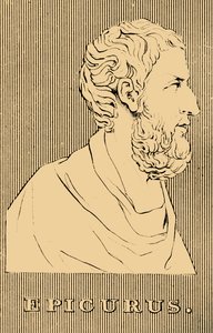 Epikuros, 341-270 f.Kr., 1830 av Unbekannt