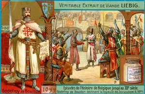Avsnitt i Belgiens historia fram till 1200-talet: Godfrey of Bouillon, c1900 av Unbekannt