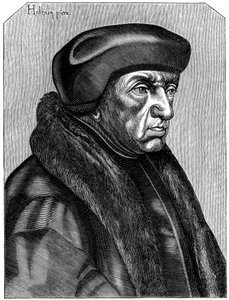 Erasmus 1469-1536, holländsk humanist och teolog, 1500-talet 1849 av Unbekannt