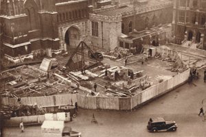 Uppförande av annexet till Westminster Abbey före kung George VIs kröning, 1937 av Unbekannt
