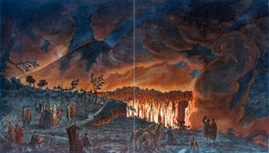 Vesuvius utbrott, 1776 av Unbekannt