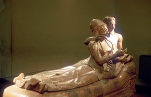 Etruskisk sarkofag med liggande par, Cerveteri, Italien, 600-talet f.Kr. av Unbekannt