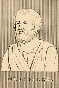 Euripides, c480-406 f.Kr., 1830. av Unbekannt