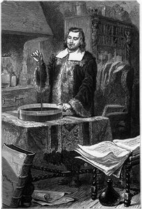 Evangelista Torricelli, italiensk fysiker, uppfann kvicksilverbarometern, 1643 1873 av Unbekannt