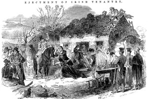 Vräkt irländsk bondefamilj, 1848 av Unbekannt