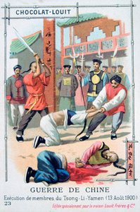 Avrättning av medlemmar av Tsong-Li-Yamen, Kina, Boxer Rebellion, 13 augusti 1900 av Unbekannt