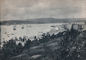 Exmouth - Utsikt som visar stranden och den motsatta stranden, 1895 av Unbekannt