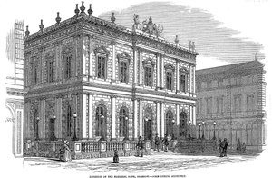 Exteriör vy av National Bank, Glasgow, Skottland, c1850 av Unbekannt