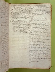 Utdrag ur Conciergerie-protokollen om dödsdömandet genom avrättning och bränning av markisen de Brinvilliers, april 1673 (penna och bläck på papper) av Unbekannt