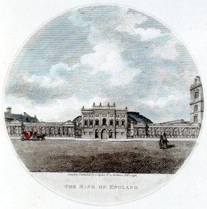 Fasad av Bank of England, Threadneedle Street, London, 1796 av Unbekannt