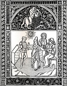 Fabel VIII: Kvinnan gift med en rånare. Aesops Fables, 1485, 1917 av Unbekannt