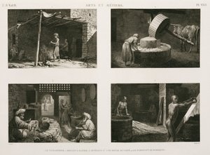 Tillverkning, Övrigt Olika stugindustrier, Egypten, c 1798 av Unbekannt