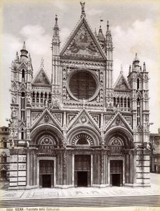 Fasad av Sienas katedral, Italien, sent 1800-tal eller tidigt 1900-tal av Unbekannt