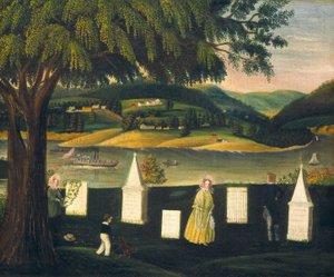 Familjens begravningsplats, ca. 1840. av Unbekannt