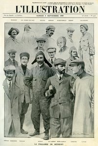 Berömda flygare, omslag till LIllustration, 4 september 1909 av Unbekannt