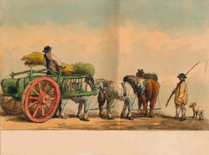 Gårdsarbetare och vagn, 1797. av Unbekannt