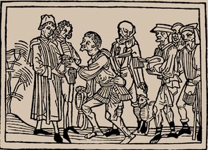 Bönder i leverans av sina skatter till godsägarna, 1479. av Unbekannt