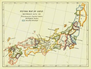 Feodalkarta över Japan mellan 1573 -83, 1903. av Unbekannt