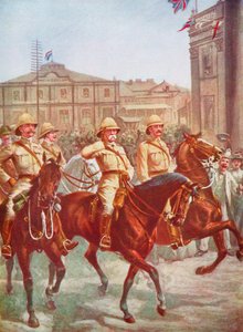 Fältmarskalk Roberts avlastar belägringen av Kimberley, Boerkriget, Sydafrika, 1900 av Unbekannt
