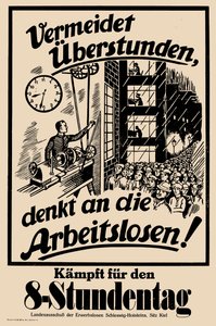 Kämpa för den åtta timmar långa dagen, ca. 1925. av Unbekannt