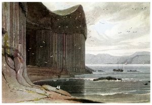 Fingals Cave, Staffa, Yttre Hebriderna, Skottland. 1814 1956 av Unbekannt