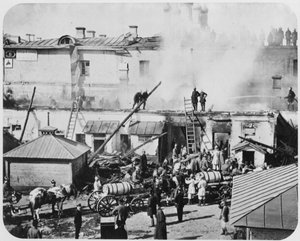 Brand i Moskva, Ryssland, 1872 av Unbekannt