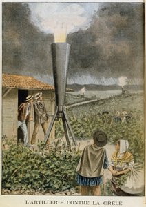 Att skjuta en kanon mot molnen för att förhindra en hagelstorm, 1901 av Unbekannt