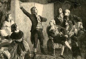 First Singing of the Marseillaise av Rouget De Lisle, 1792, 1890. av Unbekannt