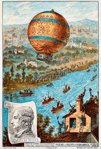 Pilâtre de Roziers och dArlandes första flygresa, Paris, Frankrike, 1783 1890-talet. av Unbekannt