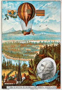 Första försök av Guyton de Morveau att regissera en ballong, Dijon, Frankrike, 1784 1890-talet. av Unbekannt